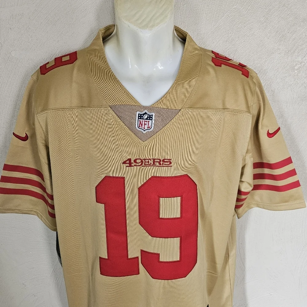 San Francisco 49ers DEEBO SAMUEL #19 Gold NFL On Field Jersey Size Men Small NEW - Picture 5 of 11